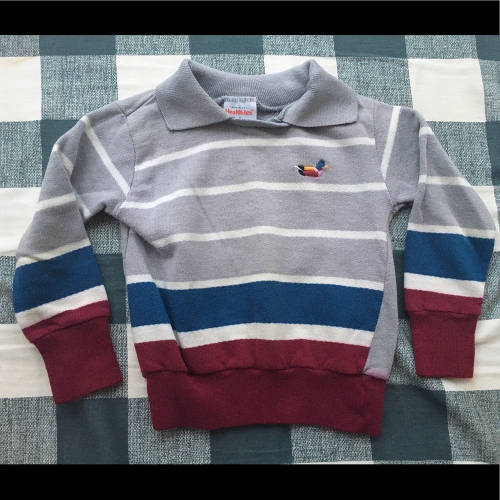 Boys’ 4T Health-Tex Striped Sweater with Duck logo